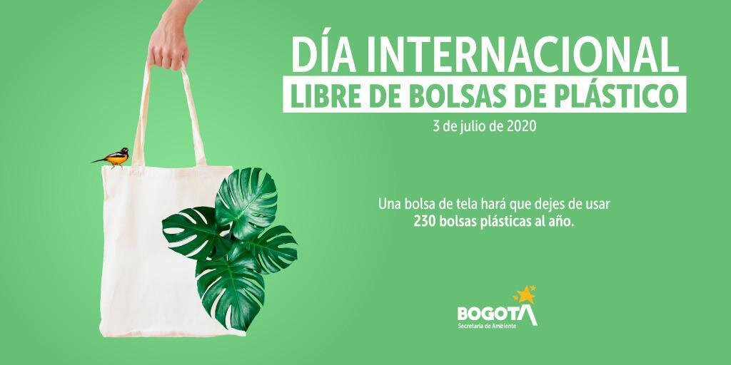 Bogotá se une a la celebración del Día Internacional Libre de Bolsas de Plástico