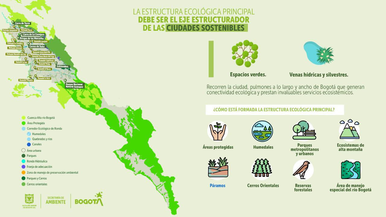 La Estructura Ecológica Principal son todos aquellos elementos naturales que mantienen y sostienen la biodiversidad de la ciudad