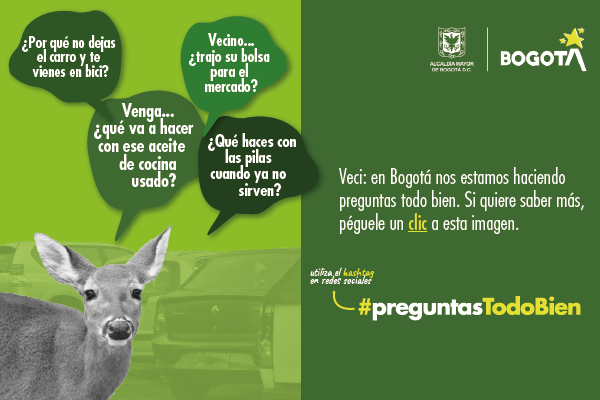 Veci, conozca las 'preguntas todo bien' que nos estamos haciendo por el ambiente de Bogotá