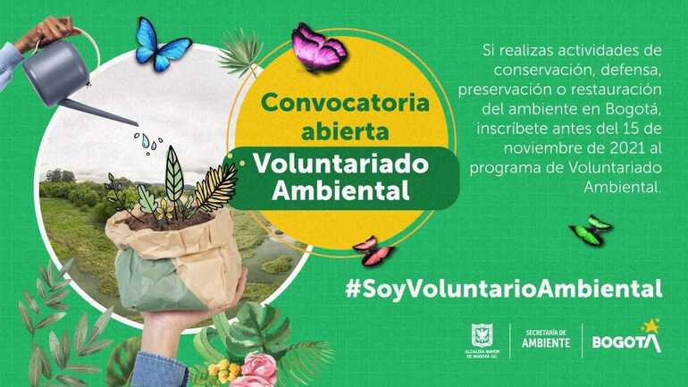 Está abierta la convocatoria para ser parte del programa de Voluntariado Ambiental de Bogotá
