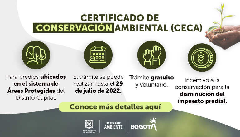 Pieza gráfica sobre el certificado de conservación ambiental (CECA)
