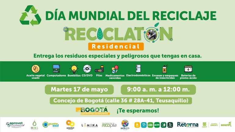 Día Mundial del Reciclaje: Secretaría de Ambiente celebrará con nueva 'Reciclatón' residencial