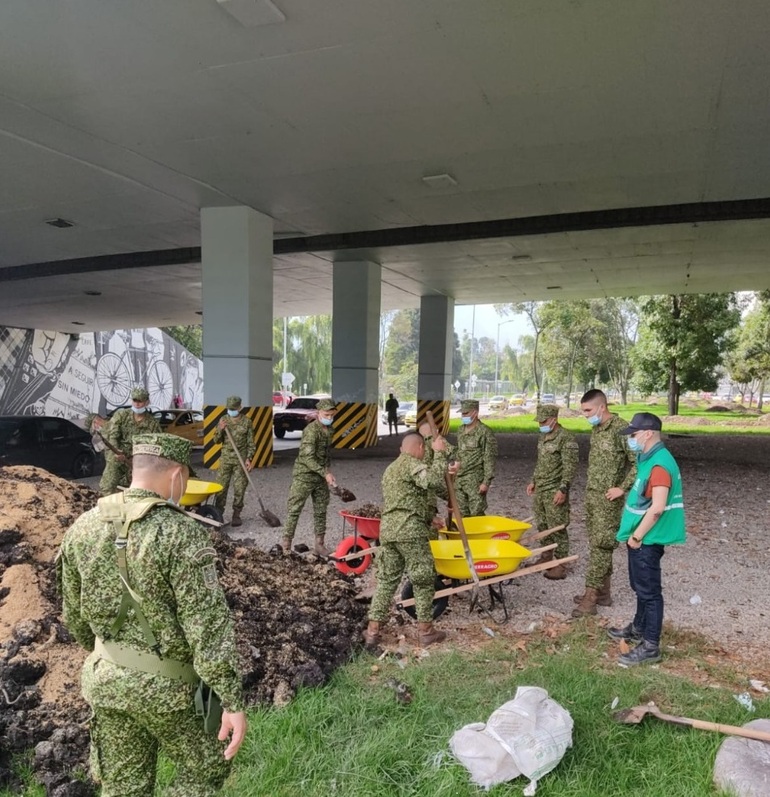 Plantación con apoyo del Ejército