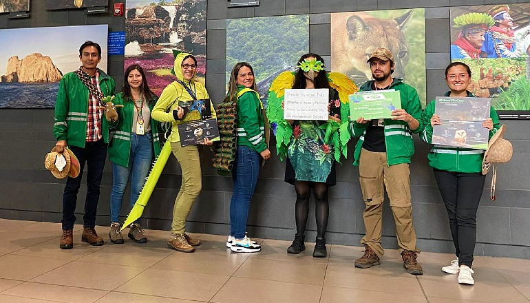 Sensibilización sobre el tráfico y tenencia ilegal de fauna silvestres en el aeropuerto El Dorado