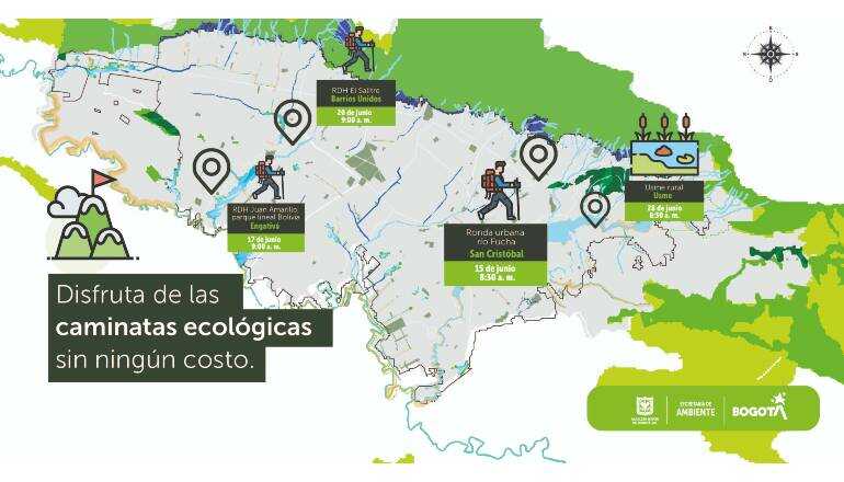 Conozca las caminatas ecológicas del mes de junio en Bogotá