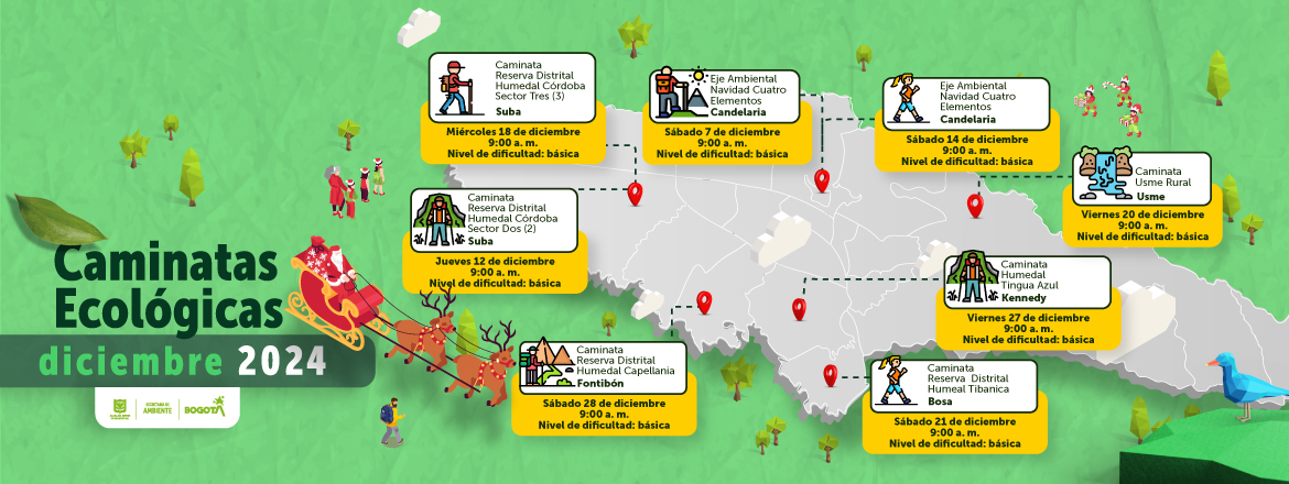 Calendario caminatas diciembre