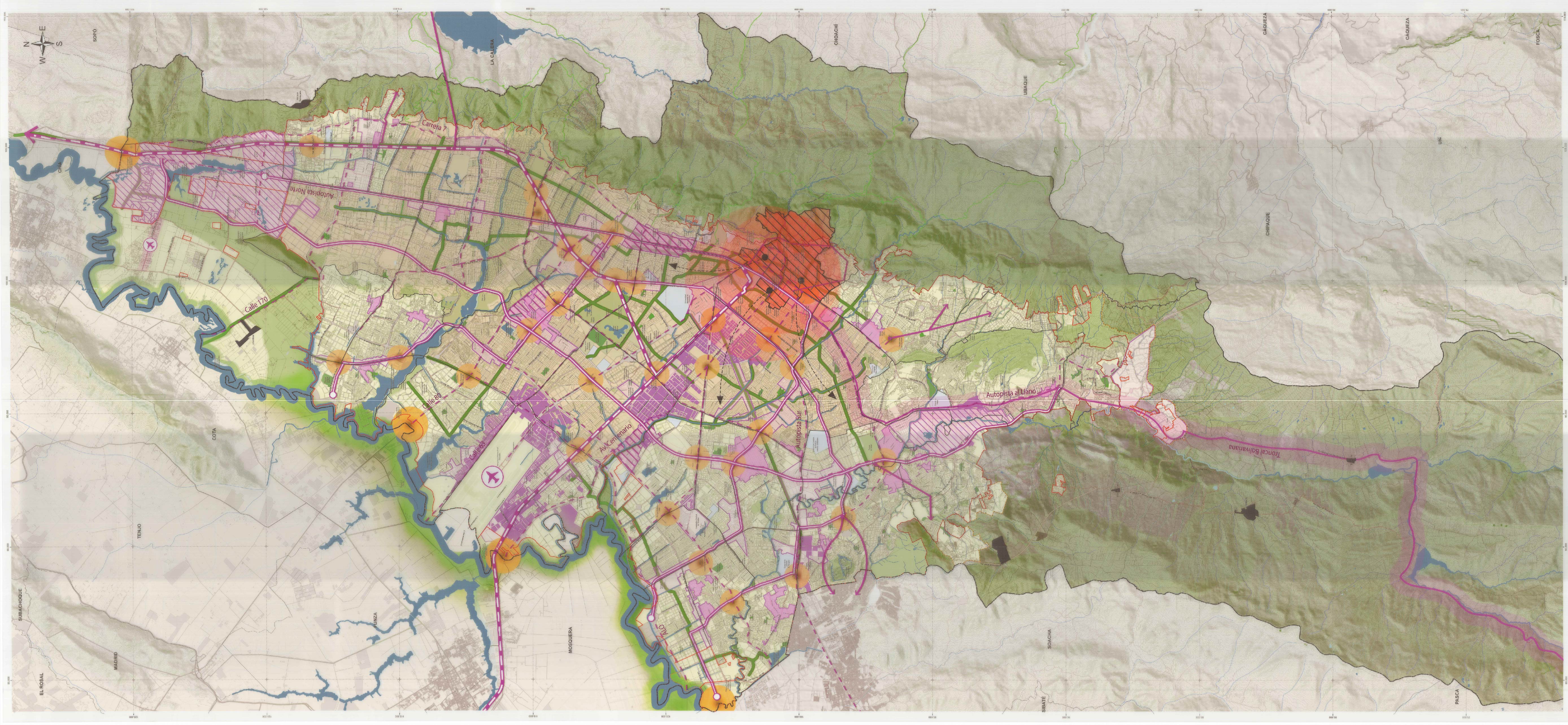 Mapa del Modelo de Ocupación Territorial del suelo urbano y su área de expansión