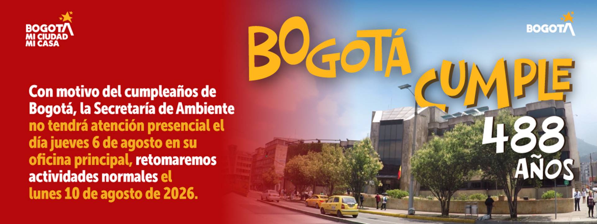 Banner no abra servicio por parte de la SDA el 6 de agosto de 2026