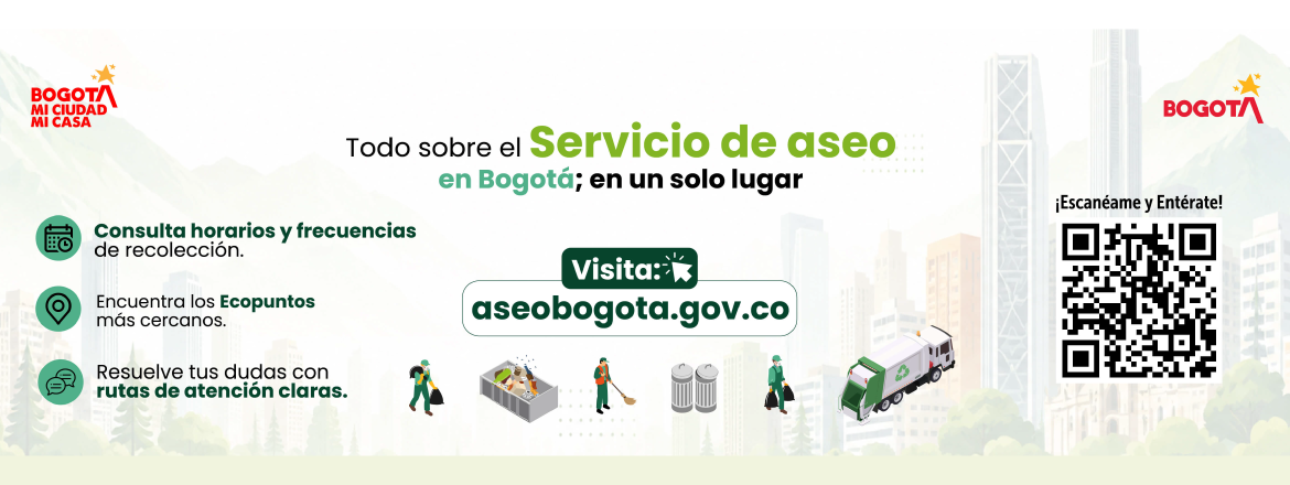 Banner servicio de aseo en Bogotá